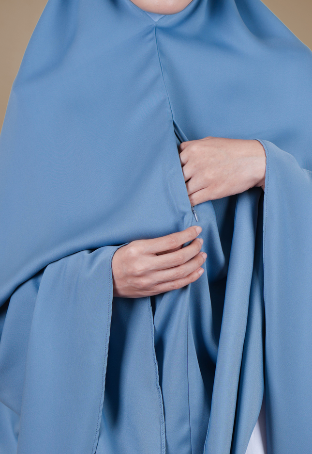 Faraza Zahra Mini Telekung Sumayyah in Biru Denim