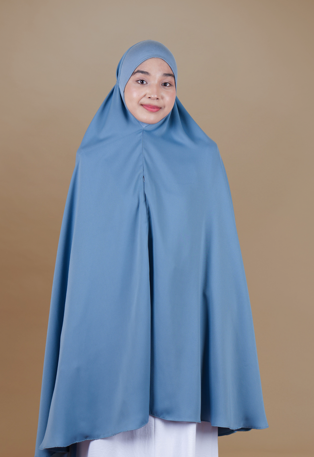 Faraza Zahra Mini Telekung Sumayyah in Biru Denim