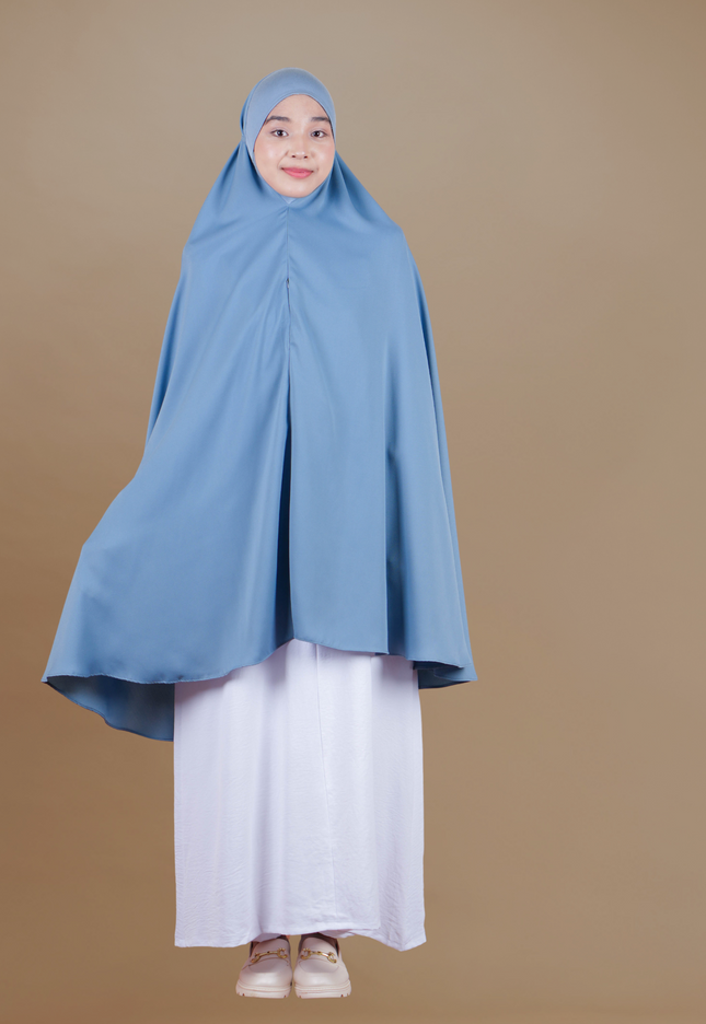 Faraza Zahra Mini Telekung Sumayyah in Biru Denim