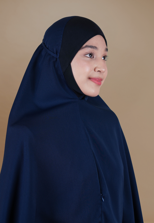 Faraza Zahra Mini Telekung Sumayyah in Navy