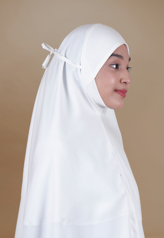 Faraza Zahra Mini Telekung Sumayyah in White (Putih)