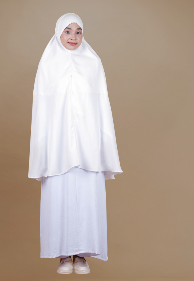 Faraza Zahra Mini Telekung Sumayyah in White (Putih)