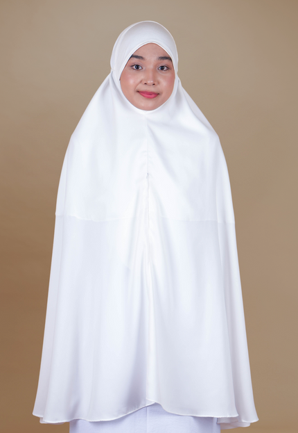 Faraza Zahra Mini Telekung Sumayyah in White (Putih)