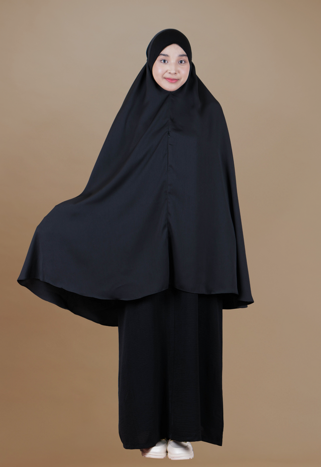 Faraza Zahra Mini Telekung Sumayyah in Black(Hitam)