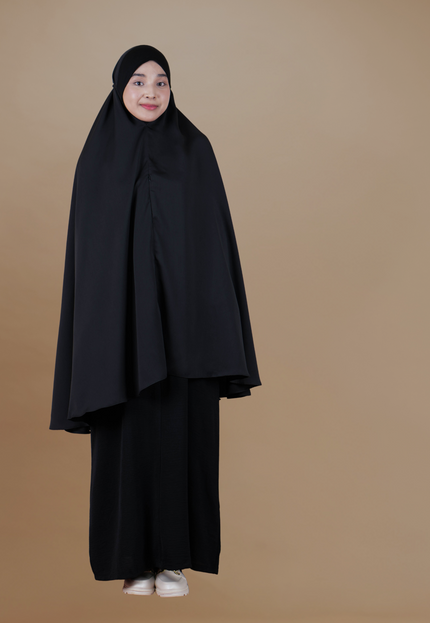 Faraza Zahra Mini Telekung Sumayyah in Black(Hitam)