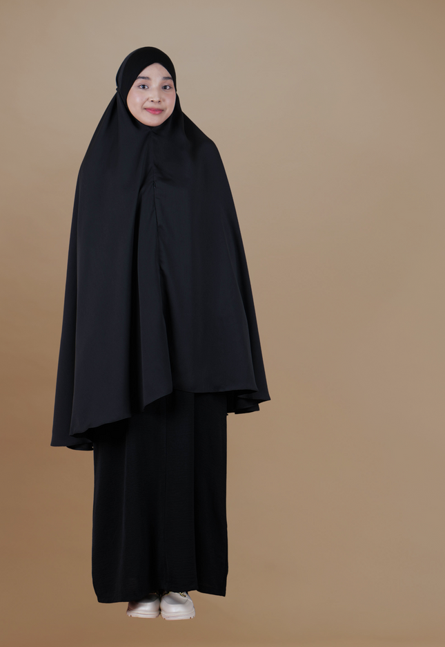 Faraza Zahra Mini Telekung Sumayyah in Black(Hitam)
