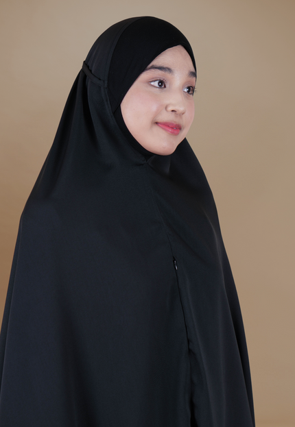 Faraza Zahra Mini Telekung Sumayyah in Black(Hitam)