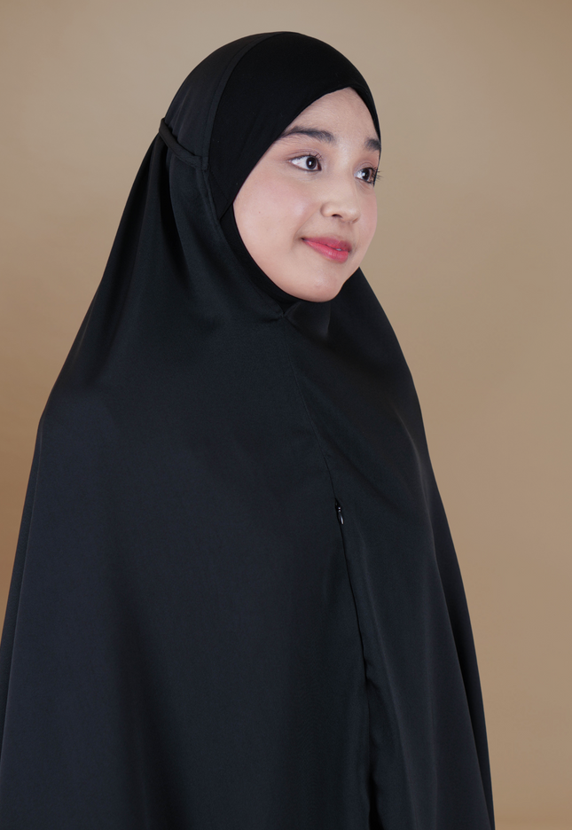 Faraza Zahra Mini Telekung Sumayyah in Black(Hitam)