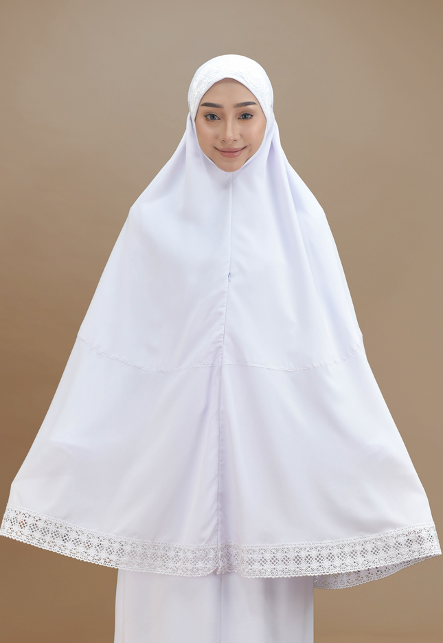 Faraza Zahra Mini Telekung Silk - Lembut, Sejuk dan Selesa