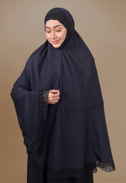 Faraza Zahra Mini Telekung Silk - Lembut, Sejuk dan Selesa