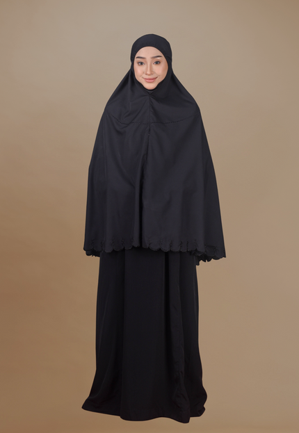 Faraza Zahra Mini Telekung Saniyah - Cotton, Sejuk dan Selesa
