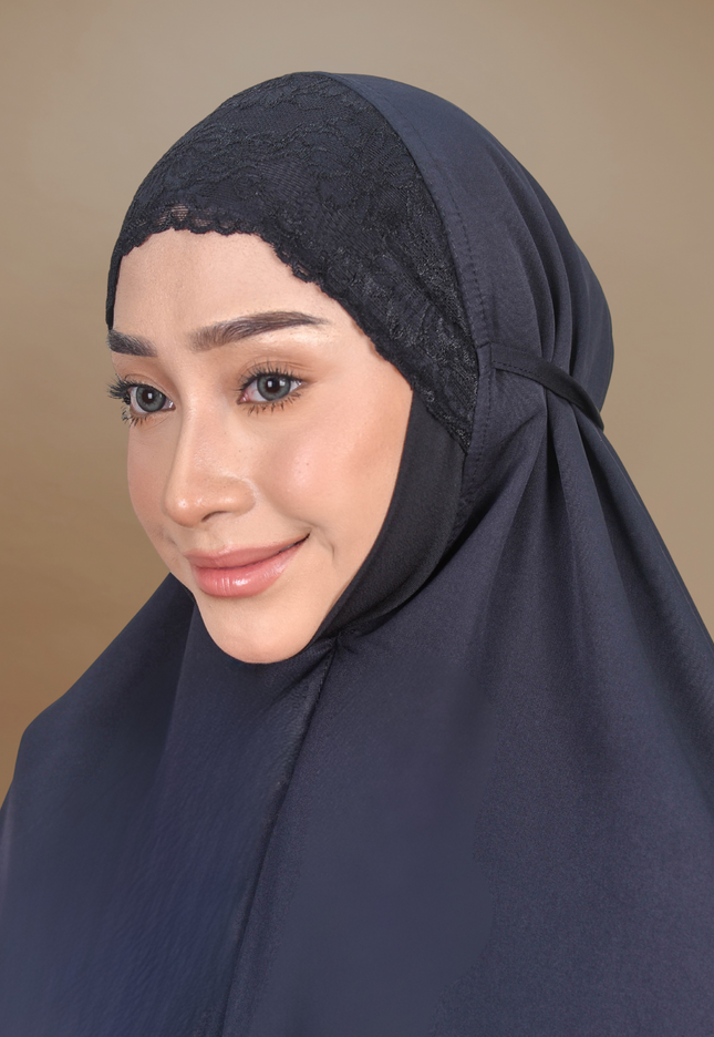 Faraza Zahra Mini Telekung Silk - Lembut, Sejuk dan Selesa
