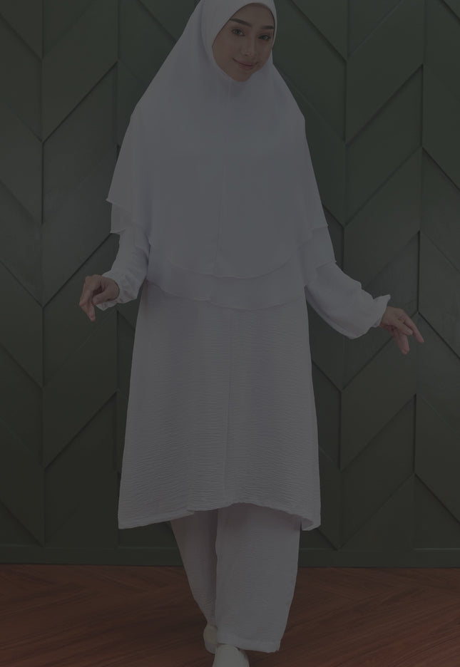 Faraza Zahra Jubah Seluar Umrah Hajj - Ironless