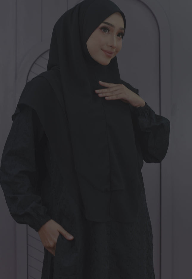 Faraza Zahra Jubah Seluar Umrah - Sulam Penuh