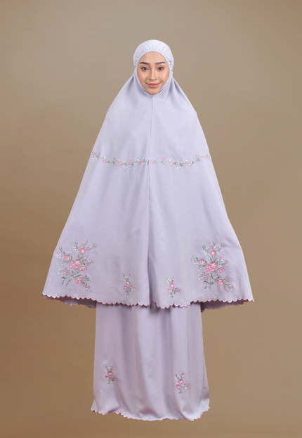 Faraza Zahra Telekung Rosella in Grey