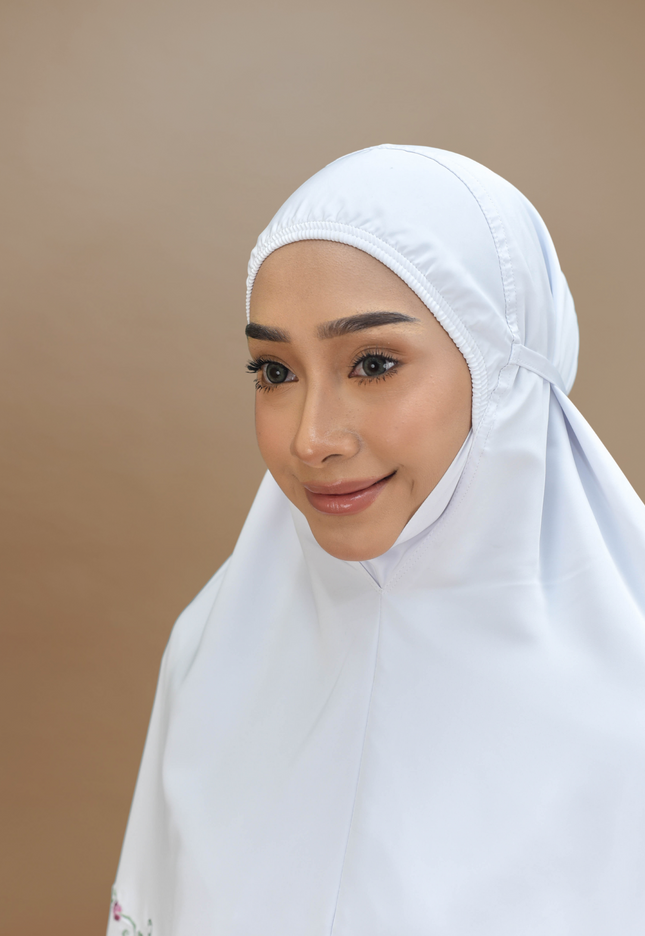 Faraza Zahra Telekung Rosella in White (Putih)
